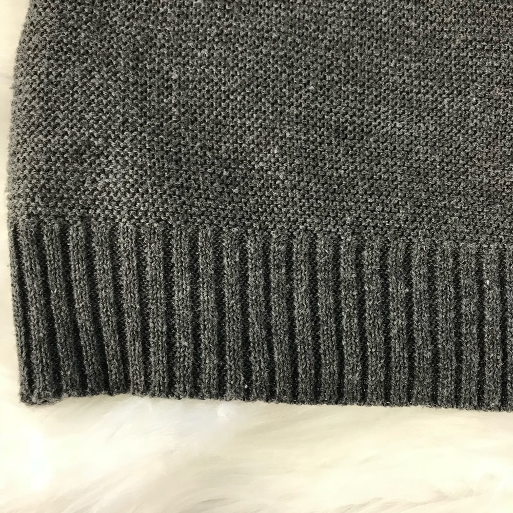 Paper crane gray cowl knit Large sweater - Picture 2 of 6